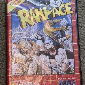 Cased Sega Master System game 1986 “Rampage” W/ Manual 8-bit Activision